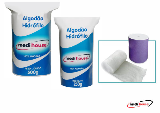 ALGODÃO HIDRÓFILO 500g - MEDI HOUSE